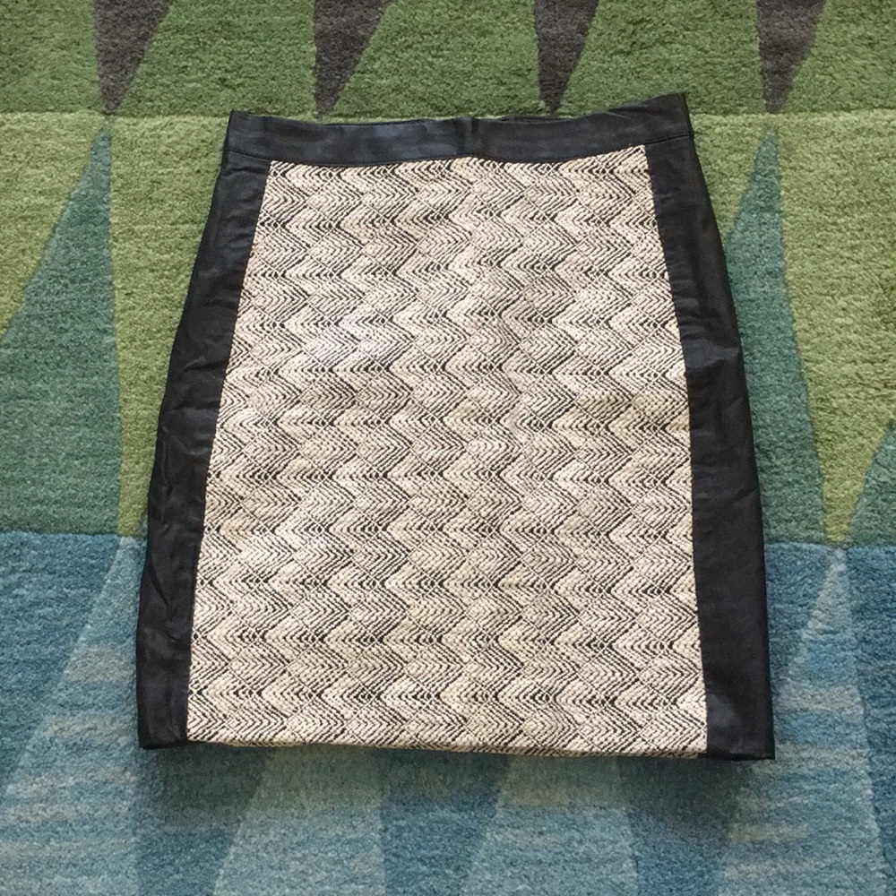 Black and Ivory Mixed Texture Mini Skirt from H&M